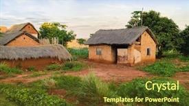  Presentation with traditional - Amazing presentation theme having traditional houses in madagascar backdrop and a tawny brown colored foreground