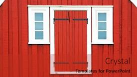  Presentation with iceland - Cool new slide set with traditional icelandic wooden house in iceland europe backdrop and a red colored foreground