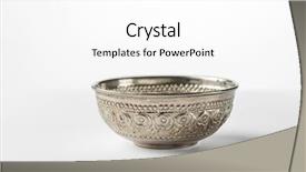  Presentation with pure white - Amazing slide deck having traditional indian - vintage pure silver bowl backdrop and a white colored foreground