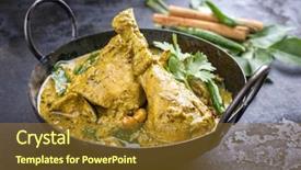  Presentation with chicken curry - Amazing theme having traditional indian curry chicken backdrop and a tawny brown colored foreground