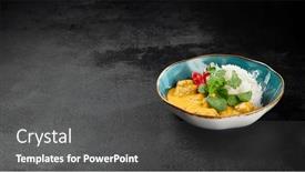  Presentation with indian food chicken curry dish - Theme featuring traditional-indian-food-chicken-curry background and a  colored foreground
