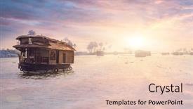  Presentation with house boat - Presentation enhanced with traditional indian house boat kerala background and a lemonade colored foreground