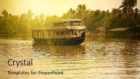  Presentation with indian culture - PPT theme consisting of man in cap and eyewear background and a coral colored foreground.