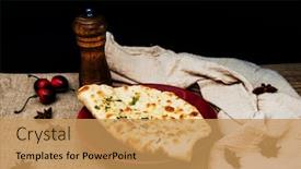  Presentation with indian traditional - Presentation theme featuring traditional-indian-naan-garlic-bread background and a yellow colored foreground