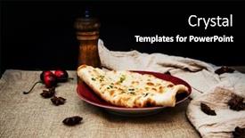  Presentation with indian traditional - PPT theme with traditional-indian-naan-garlic-bread background and a black colored foreground
