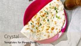  Presentation with indian traditional - Colorful PPT theme enhanced with traditional-indian-naan-garlic-bread backdrop and a lemonade colored foreground