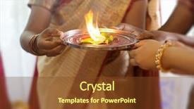  Presentation with traditional - Theme with traditional indian woman performing special background and a tawny brown colored foreground