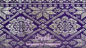  Presentation with songket - Theme consisting of traditional indonesia - songket palembang background and a violet colored foreground
