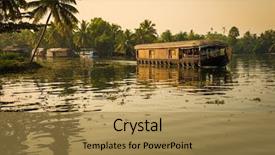  Presentation with house boat - Colorful presentation theme enhanced with pencil am - i am in all ears backdrop and a light gray colored foreground.