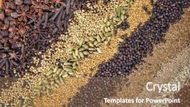  Presentation with seed - Beautiful presentation theme featuring traditional international grain and seed backdrop and a coral colored foreground