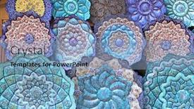  Presentation with enamel - Presentation design with dishes with floral persian background and a light blue colored foreground