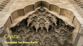  Presentation with islamic - Presentation with traditional-islamic-stone-carving background and a tawny brown colored foreground