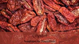  Presentation with italian - Colorful PPT theme enhanced with traditional-italian-antipasto-dried-tomatoes backdrop and a red colored foreground