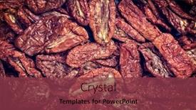  Presentation with italian - PPT theme with traditional-italian-antipasto-dried-tomatoes background and a tawny brown colored foreground