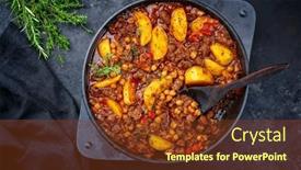  Presentation with italian - Presentation design having traditional-italian-ceci-al-sugo background and a tawny brown colored foreground