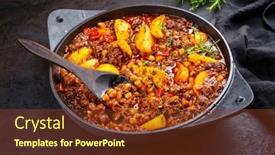  Presentation with italian - PPT layouts featuring traditional-italian-ceci-al-sugo background and a tawny brown colored foreground