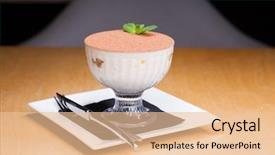  Presentation with tiramisu - Beautiful PPT layouts featuring traditional italian dessert tiramisu backdrop and a lemonade colored foreground