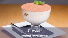  Presentation with tiramisu - Slide deck with traditional italian dessert tiramisu background and a gray colored foreground