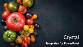  Presentation with rustic - PPT layouts consisting of traditional-italian-fresh-tomato-collection background and a wine colored foreground
