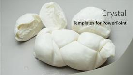  Presentation with mozzarella cheese - Amazing slide set having traditional-italian-mozzarella-cheese backdrop and a light gray colored foreground
