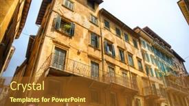  Presentation with italian - Theme with traditional-italian-old-houses-hdr background and a tawny brown colored foreground