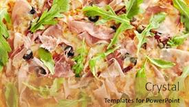  Presentation with italy food - Beautiful slide deck featuring traditional-italian-pizza-with-dried backdrop and a yellow colored foreground