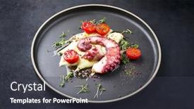  Presentation with italian - Cool new theme with traditional-italian-polpo-alla-griglia backdrop and a dark gray colored foreground