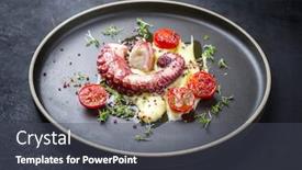  Presentation with italian - Audience pleasing slides consisting of traditional-italian-polpo-alla-griglia backdrop and a dark gray colored foreground