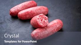  Presentation with raw meat - Theme enhanced with traditional-italian-raw-salsiccia-fresco background and a gray colored foreground