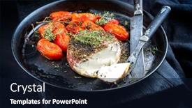  Presentation with italian - Presentation theme featuring traditional-italian-ricotta-al-forno background and a wine colored foreground