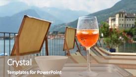  Presentation with cocktail - Beautiful PPT theme featuring elefant - mom with dreadlocks and her backdrop and a mint green colored foreground.