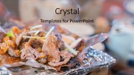  Presentation with traditional japan - Theme enhanced with traditional japanese breakfast of takayama japan background and a coral colored foreground