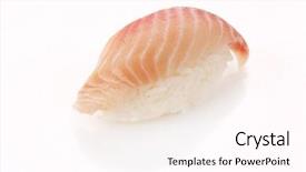  Presentation with japanese food - PPT theme enhanced with traditional japanese food background and a pink colored foreground