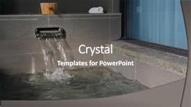  Presentation with onsen - Audience pleasing PPT theme consisting of japan customs - traditional japanese onsen backdrop and a gray colored foreground