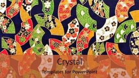  Presentation with traditional japan - Presentation design with japan customs - traditional japanese ornament with fan background and a gold colored foreground