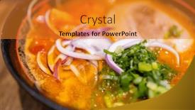  Presentation with japanese ramen - Presentation theme with traditional-japanese-ramen-bowl-close background and a gold colored foreground