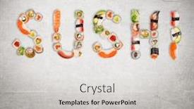  Presentation with image resolution - Presentation theme with traditional-japanese-sushi-pieces-making background and a light gray colored foreground