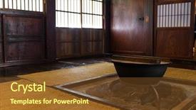  Presentation with japanese style - PPT layouts enhanced with traditional japanese tea house background and a  colored foreground