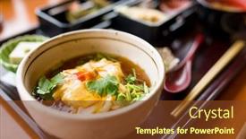  Presentation with soy milk drink and tofu - Cool new presentation with hotpot - traditional japanese tofu cuisine backdrop and a tawny brown colored foreground