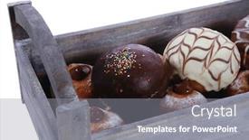  Presentation with jewish - Amazing presentation design having traditional jewish holiday chanuka donuts in retro vintage tray isolated on white background backdrop and a gray colored foreground