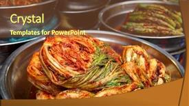  Presentation with kimchi - Amazing presentation having traditional korean food spicy kimchi backdrop and a tawny brown colored foreground
