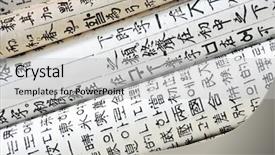  Presentation with traditional craft - Beautiful presentation featuring traditional korean hanji craft backdrop and a  colored foreground