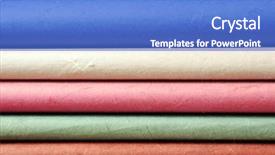  Presentation with traditional craft - PPT theme with traditional korean paper for hanji craft at a market in seoul korea background and a teal colored foreground