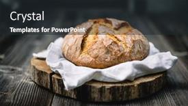  Presentation with rustic healthy - PPT layouts with traditional-leavened-sourdough-bread background and a wine colored foreground