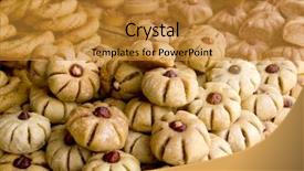  Presentation with delicious cakes pastry fruit - Slides with pastry shop - arab sweet pastries cakes stacked background and a gold colored foreground