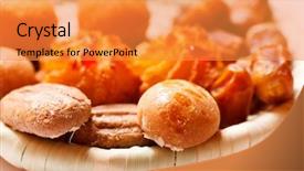 Presentation with cookies and biscuits - Amazing theme having sham - arabian cookies backdrop and a gold colored foreground