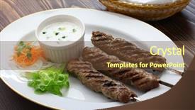  Presentation with kebab - PPT layouts having industrial zone steel pipelines valves background and a gray colored foreground