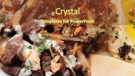  Presentation with cell culture plate - Audience pleasing presentation consisting of shawarma plate backdrop and a tawny brown colored foreground