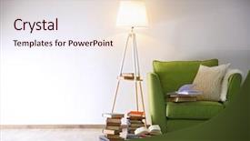  Presentation with pile - Beautiful presentation theme featuring traditional literature - pile of books on floor backdrop and a lemonade colored foreground