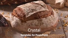  Presentation with rural - Slide set consisting of traditional-loaf-of-integral-bread background and a tawny brown colored foreground